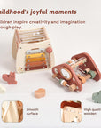 Montessori Busy Box – 12-in-1 Educational Toy for 1 to 3 Year Olds, Wooden Music and Sensory Learning Toy 1