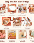 Montessori Busy Box – 12-in-1 Educational Toy for 1 to 3 Year Olds, Wooden Music and Sensory Learning Toy 4