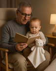 Eco-Friendly Velvet Comforter for Infants, White Bear Plush Blanket, 30x30 cm Soft Toy and Blanket Combo 2