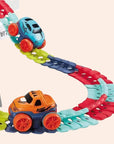 Flexible Race Track Set for Toddlers with LED Car – Customizable Track Pieces for Creative Play, Ages 3 and Up 0
