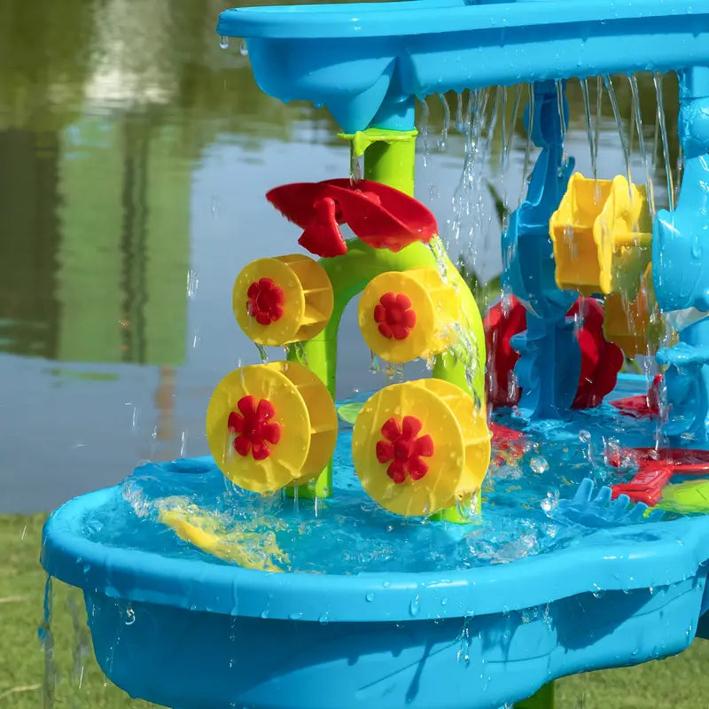 3-Tier Sand and Water Table for Kids – Durable Outdoor Water Play Table with Compartments for Creative Fun 2