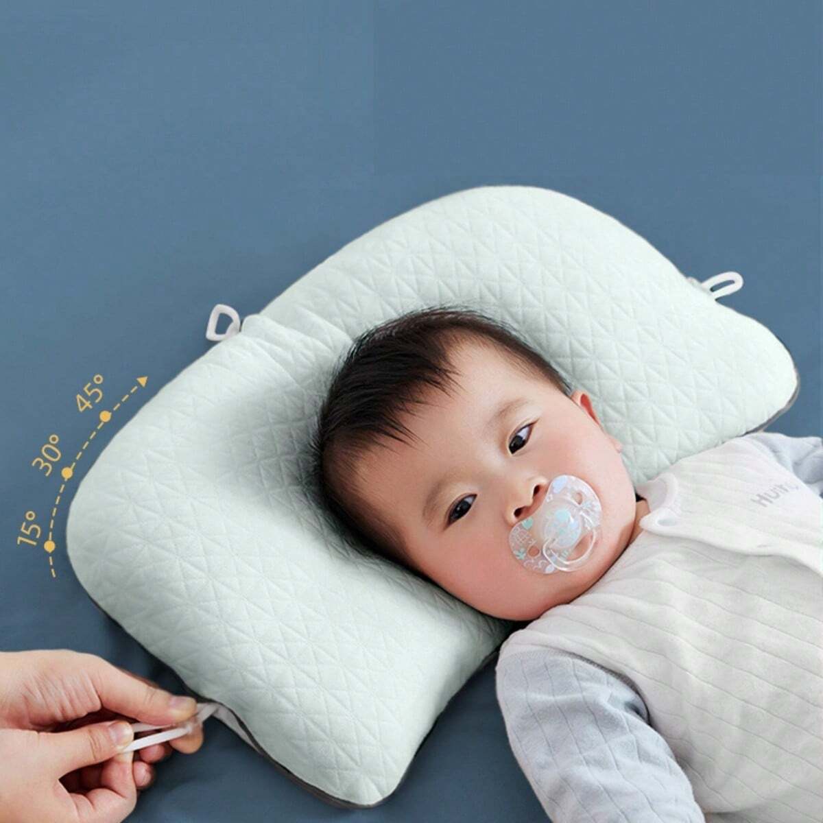 Baby Head Shaping Pillow for Newborns – Anti-Flat Head Support with Soft Polyester Material, Breathable Comfort 1