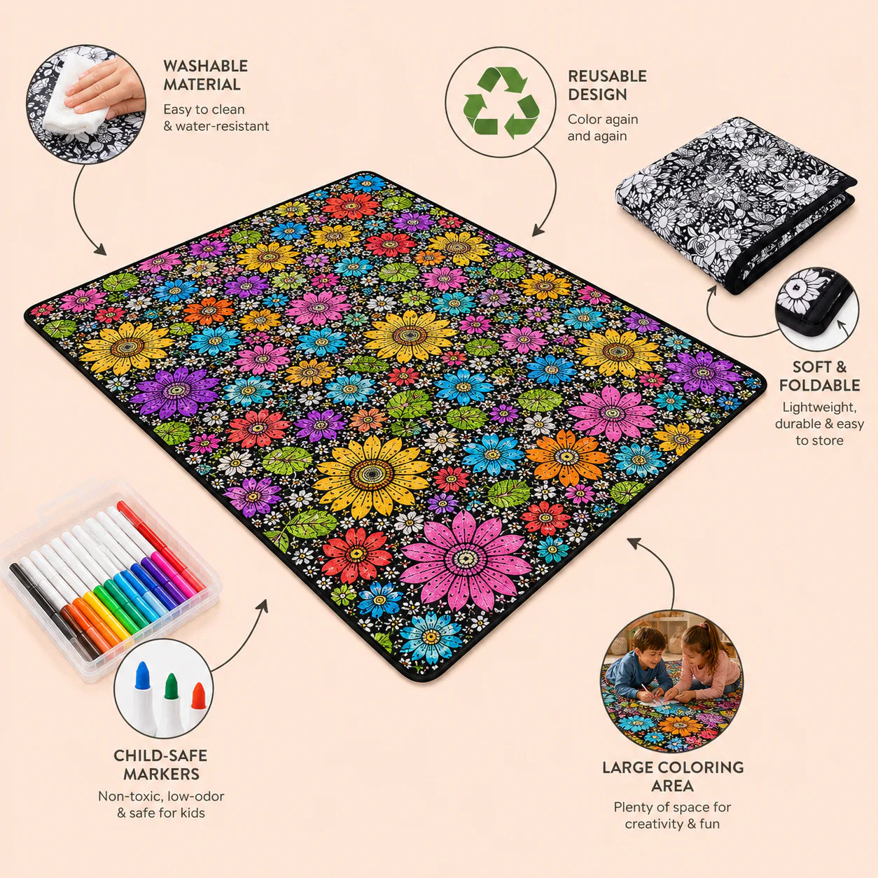 Kids Drawing Velvet Blanket
