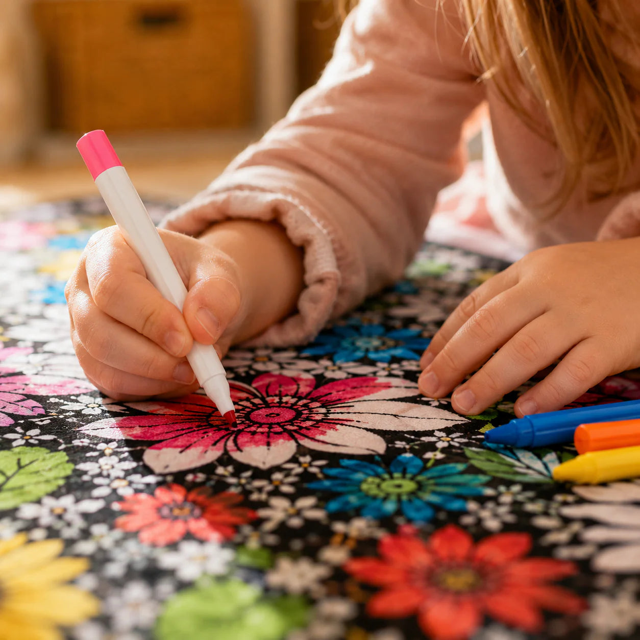 Kids Drawing Velvet Blanket