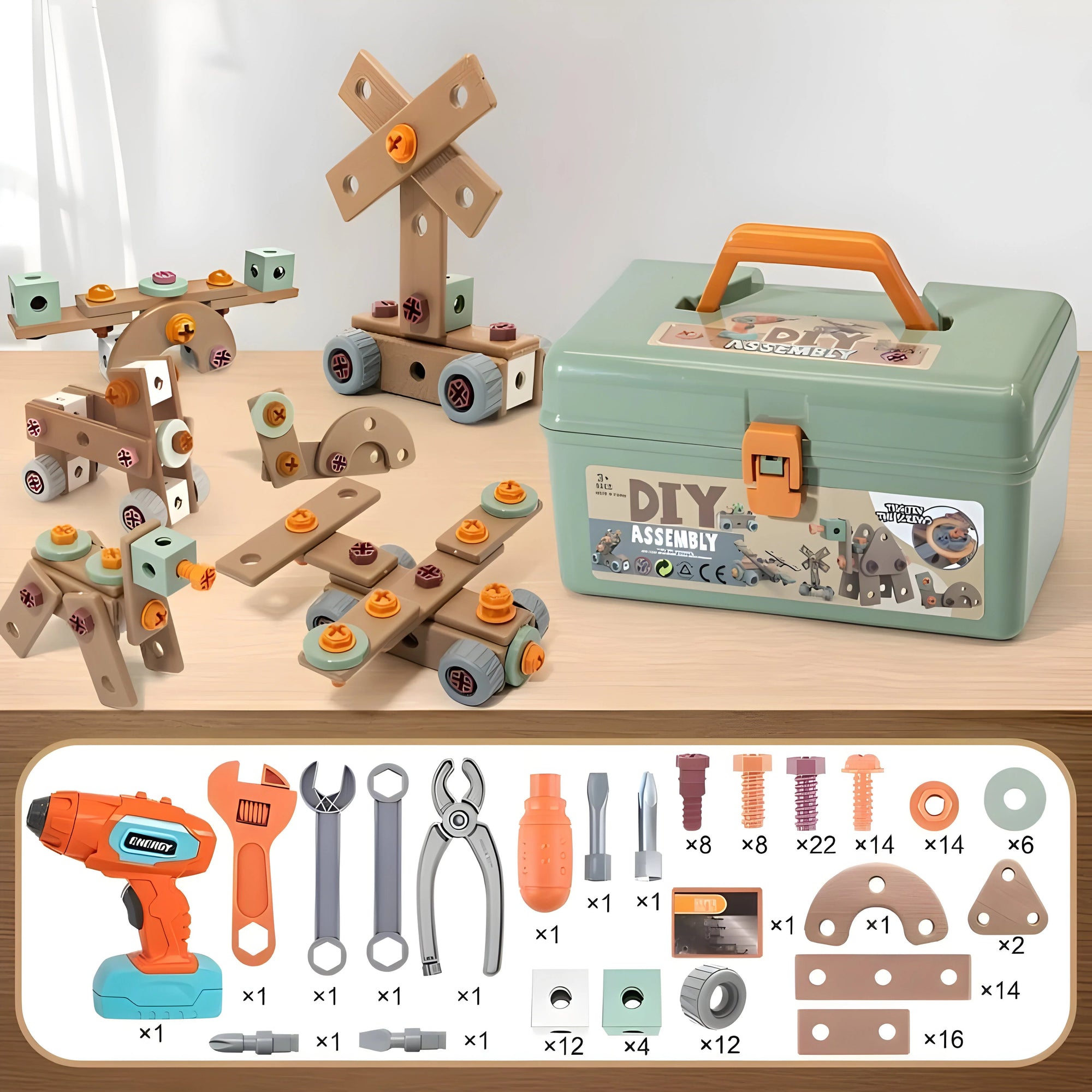 Creative Construction Kit for 5 Year Olds – 100+ Piece Building Set for Vehicles and Robots, Enhances Motor Skills and Creativity 3