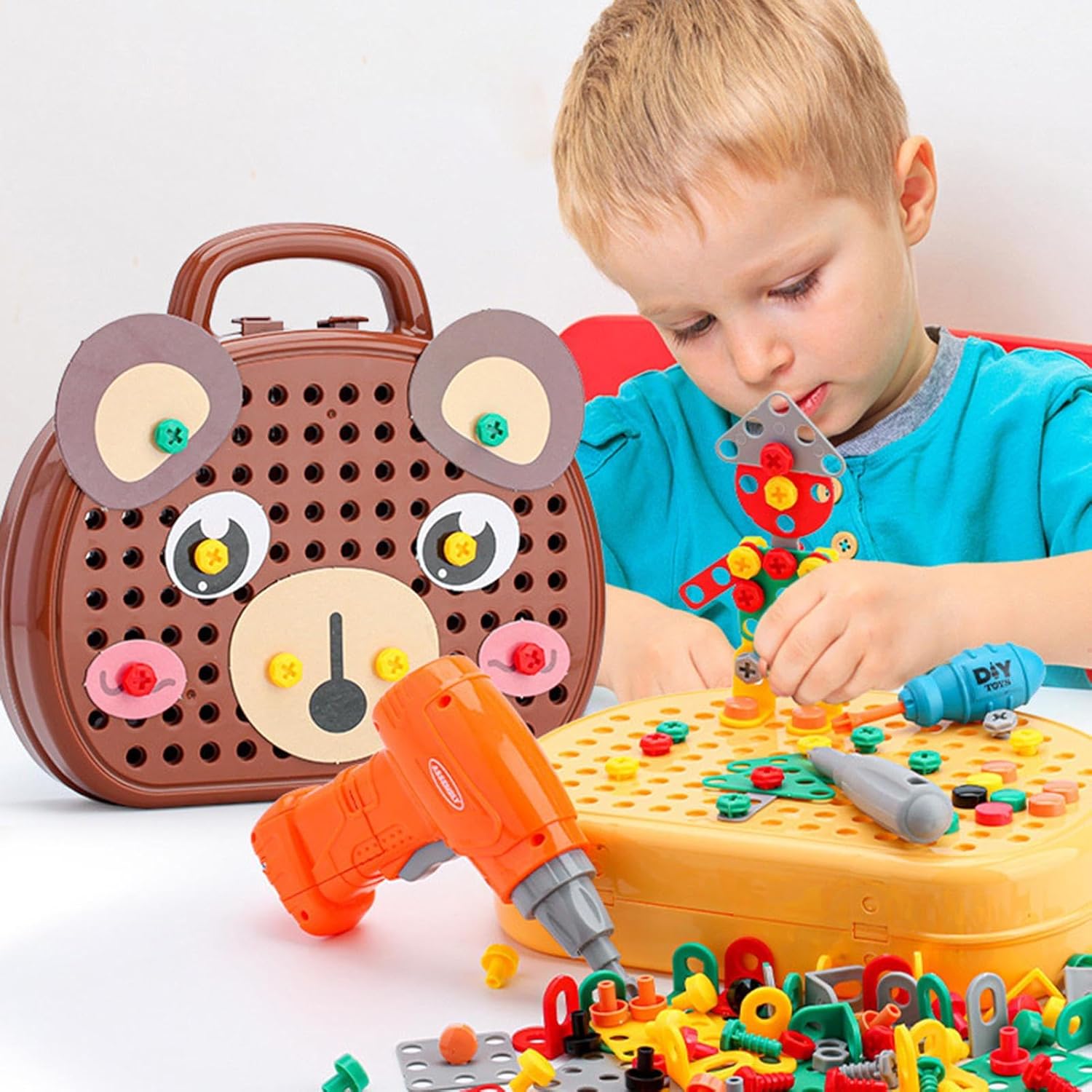 DIY Construction Kit for Kids with Electric Drill – Creative Building Toys for Age 3 and Up 2