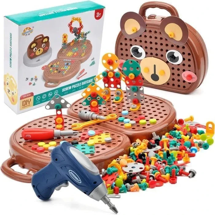 DIY Construction Kit for Kids with Electric Drill – Creative Building Toys for Age 3 and Up 6