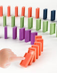 Domino Express Train Set – Interactive Play for Creative Learning and Logical Thinking, 50 Multi-Colored Dominoes, Easy Setup 2