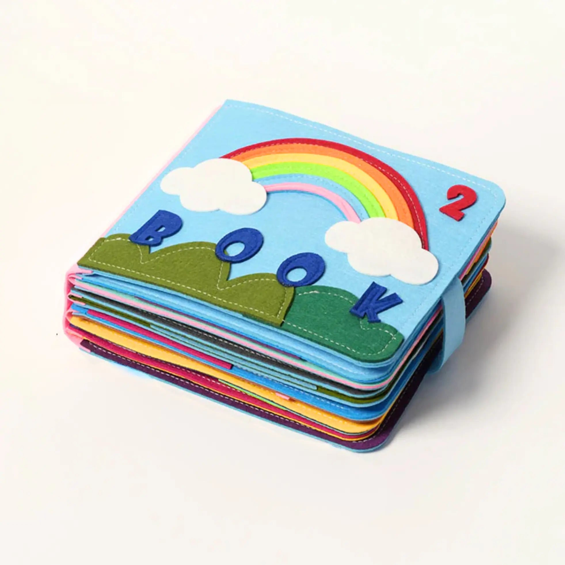 Felt Board Books for Toddlers – 16 Interactive Pages for Fine Motor Skills, Lightweight and Portable, Quiet Book Design 0