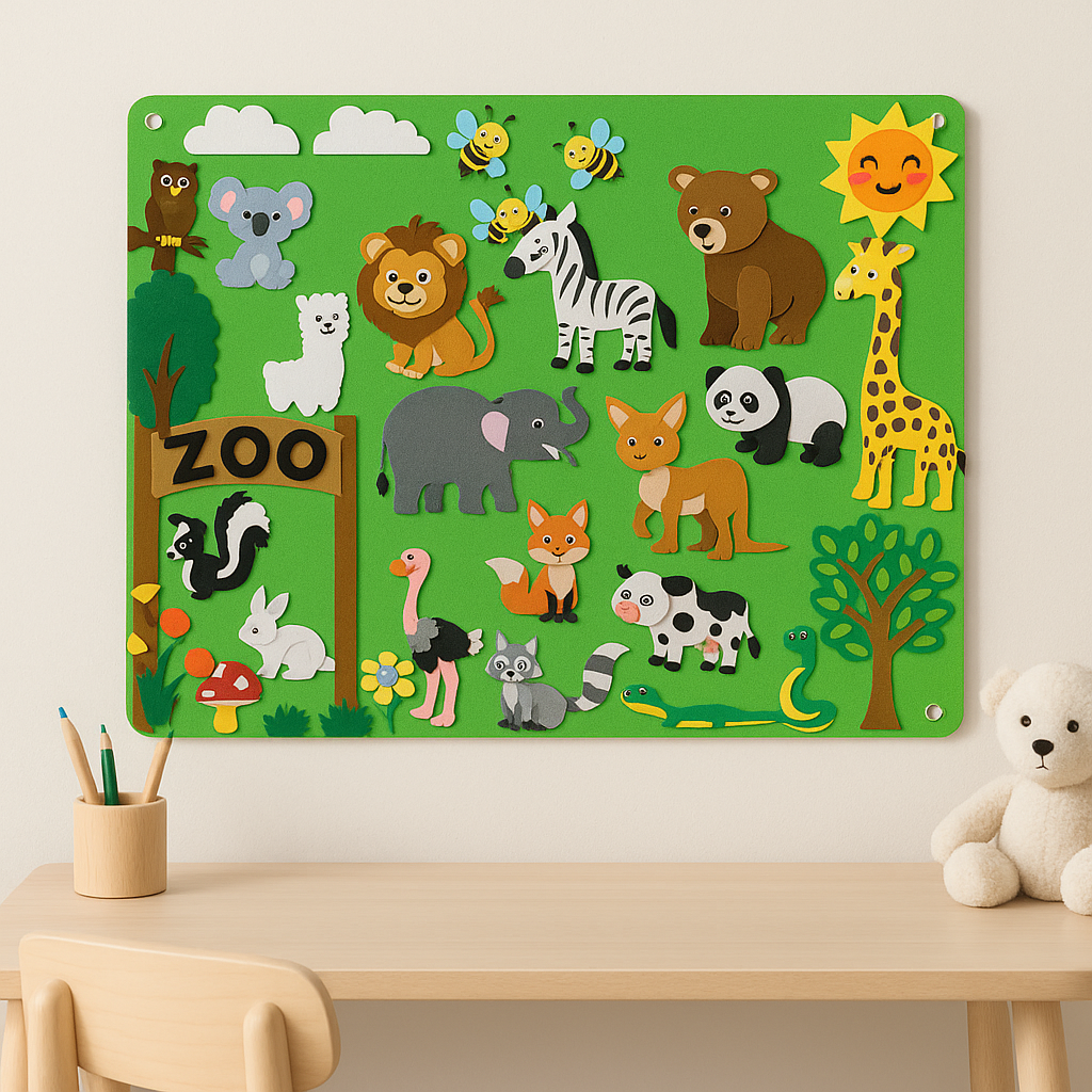 Interactive Felt Board for Kids - Educational Playset for Storytelling and Creative Learning, Portable and Durable Design 1