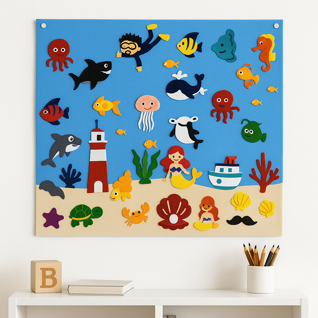 Interactive Felt Board for Kids - Educational Playset for Storytelling and Creative Learning, Portable and Durable Design 2