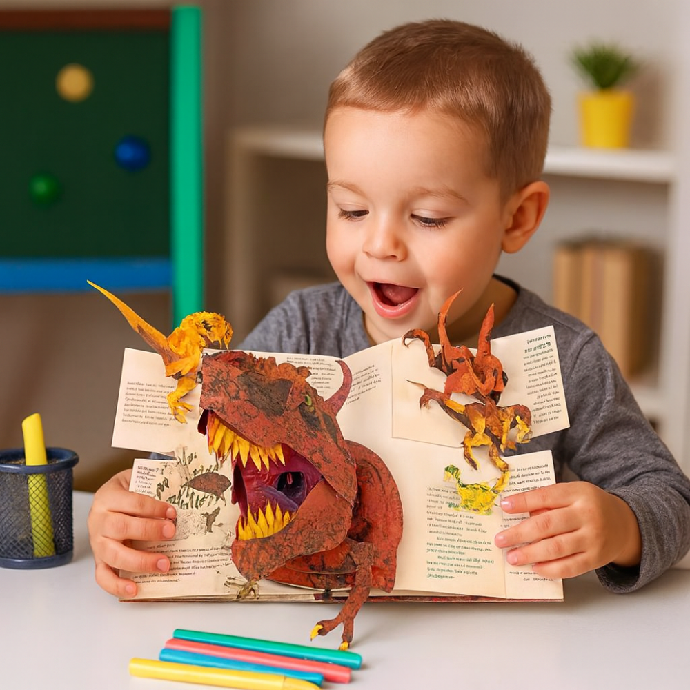 Kids Dinosaur Pop-Up Book – 3D Interactive Encyclopedia for Ages 4+ with Stunning Illustrations and Educational Content 0