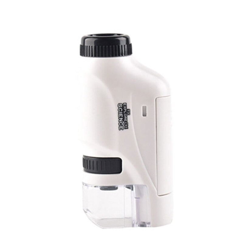 Kids Pocket Microscope with LED Light – Portable 120x Magnification Educational Tool for Nature Exploration 0