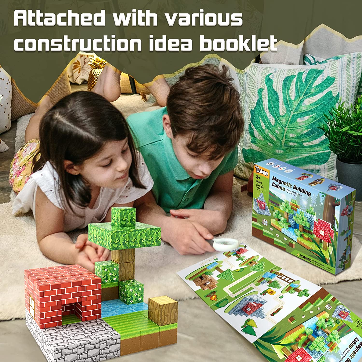 Mobi Magnetic Building Blocks | 48-Piece Montessori Learning Toy 2