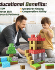 Mobi Magnetic Building Blocks | 48-Piece Montessori Learning Toy 7