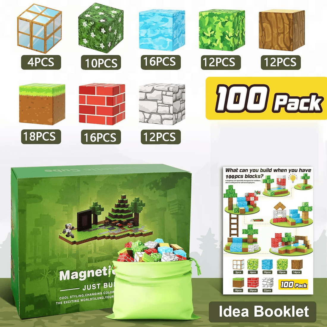 Mobi Magnetic Building Blocks | 48-Piece Montessori Learning Toy 8