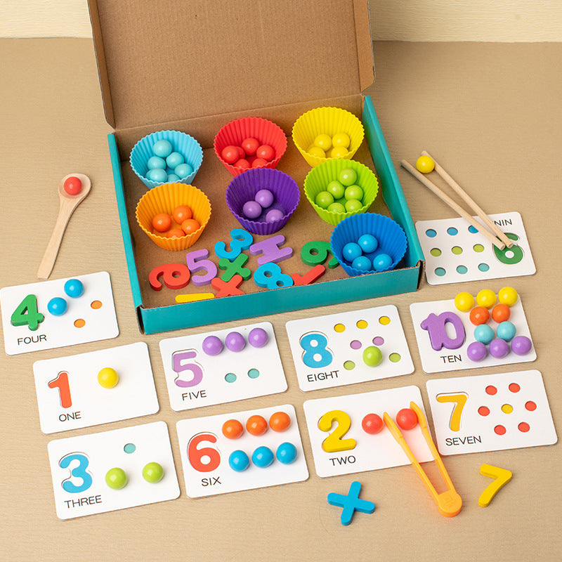 Montessori Number Learning Game – Wooden Educational Toy for Developing Fine Motor Skills in 4-6 Year Olds 0