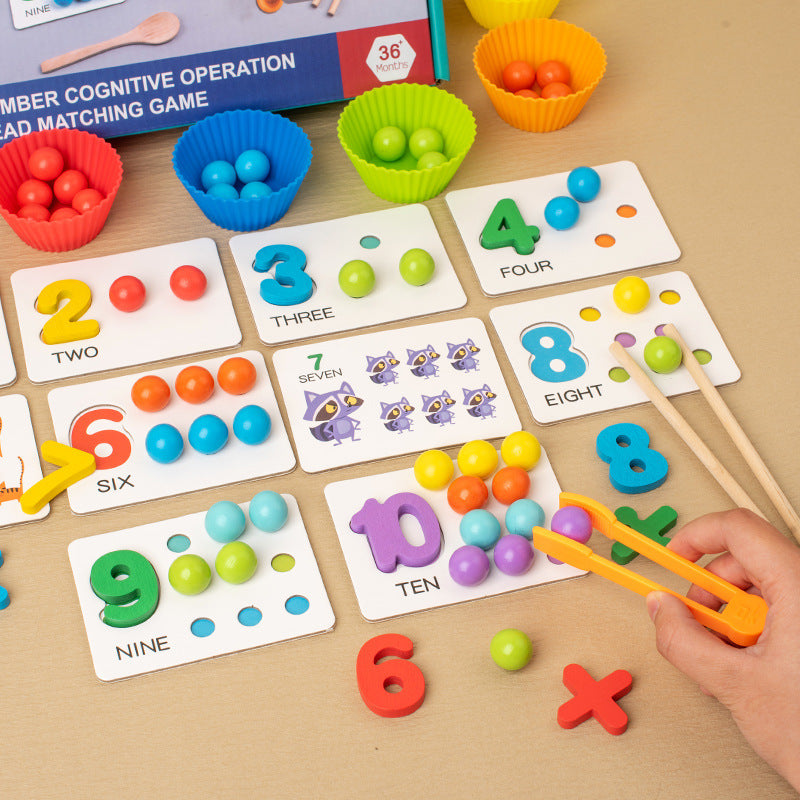 Montessori Number Learning Game – Wooden Educational Toy for Developing Fine Motor Skills in 4-6 Year Olds 1