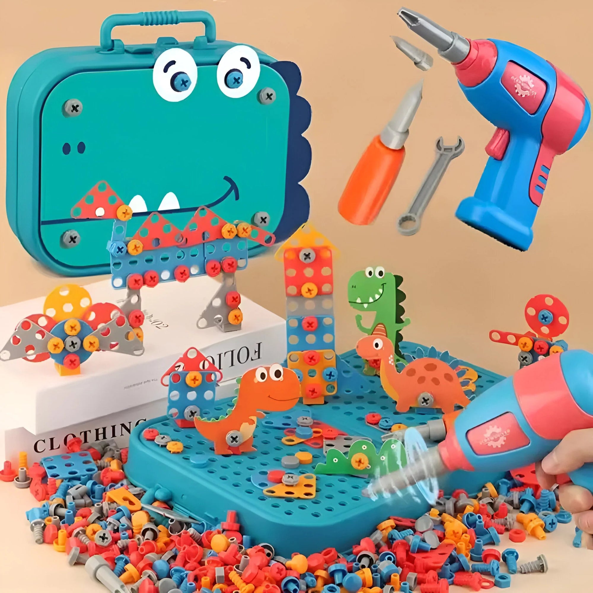 Montessori Tool Set for Kids – Educational Screwdriver Set with Hammer for Fine Motor Skills and Creative Play 1