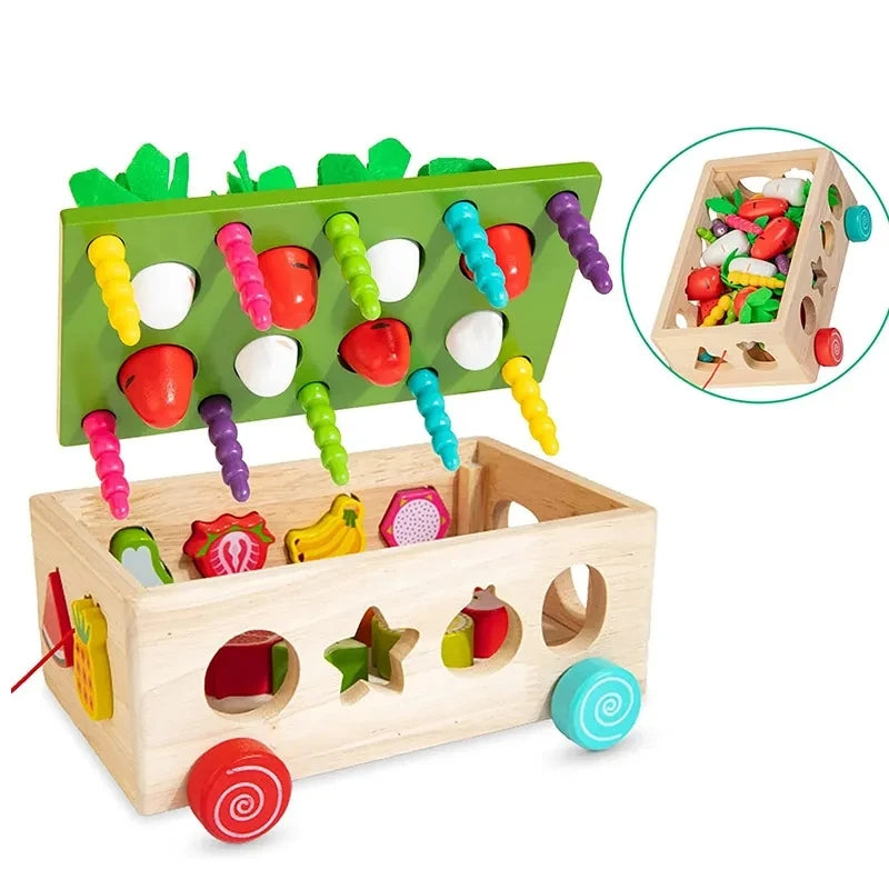 Montessori Wooden Learning Garden Toy – Educational Toy for Baby Development and Fine Motor Skills, Ages 1 and Up 2