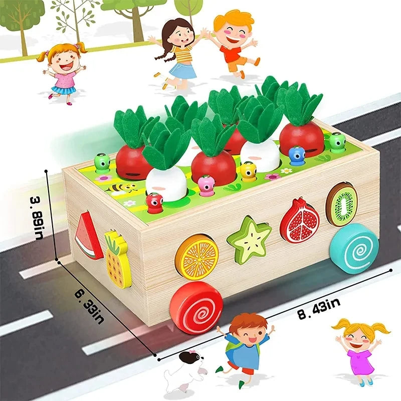 Montessori Wooden Learning Garden Toy – Educational Toy for Baby Development and Fine Motor Skills, Ages 1 and Up 3