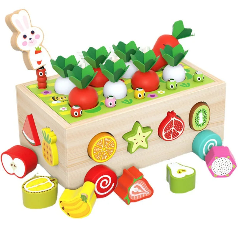 Montessori Wooden Learning Garden Toy – Educational Toy for Baby Development and Fine Motor Skills, Ages 1 and Up 4
