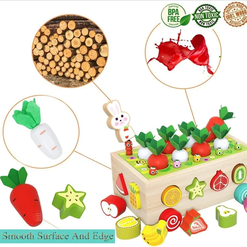 Montessori Wooden Learning Garden Toy – Educational Toy for Baby Development and Fine Motor Skills, Ages 1 and Up 6