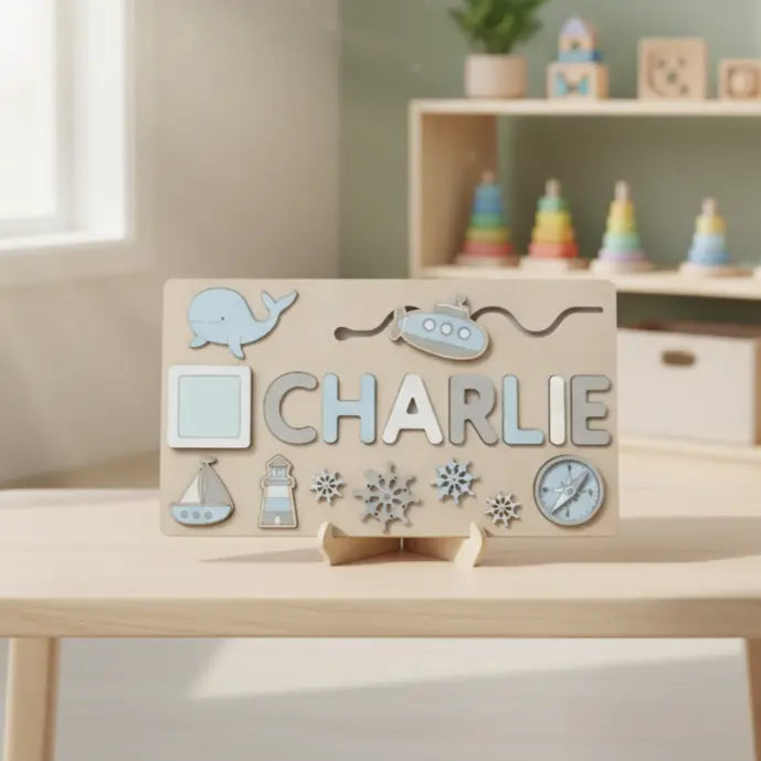 Personalized Wooden Name Puzzle for Toddlers – Custom Engraved Educational Toy with Vibrant Letters and Durable Design 3