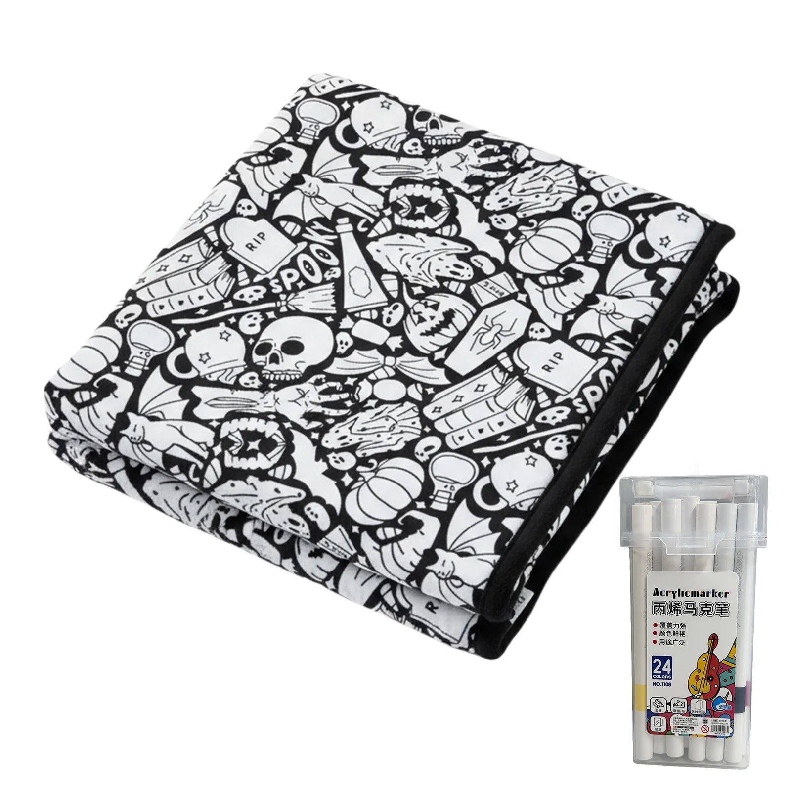 Kids Drawing Velvet Blanket