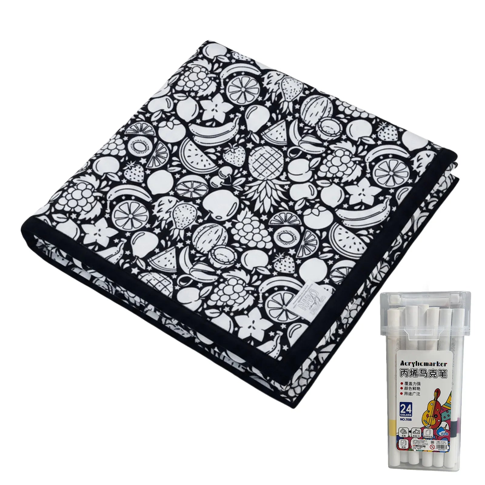 Kids Drawing Velvet Blanket