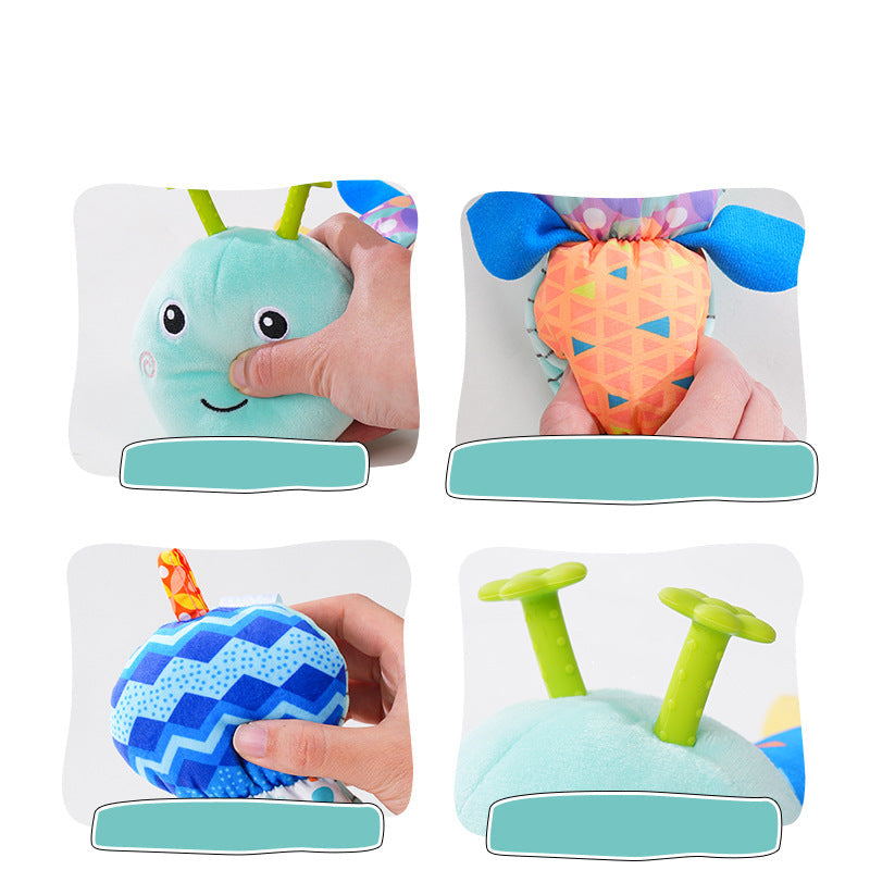 Sensory Plush Caterpillar Toy with Rattle and Music – Engaging Development Tool for Infants, Soft and Safe Material 3