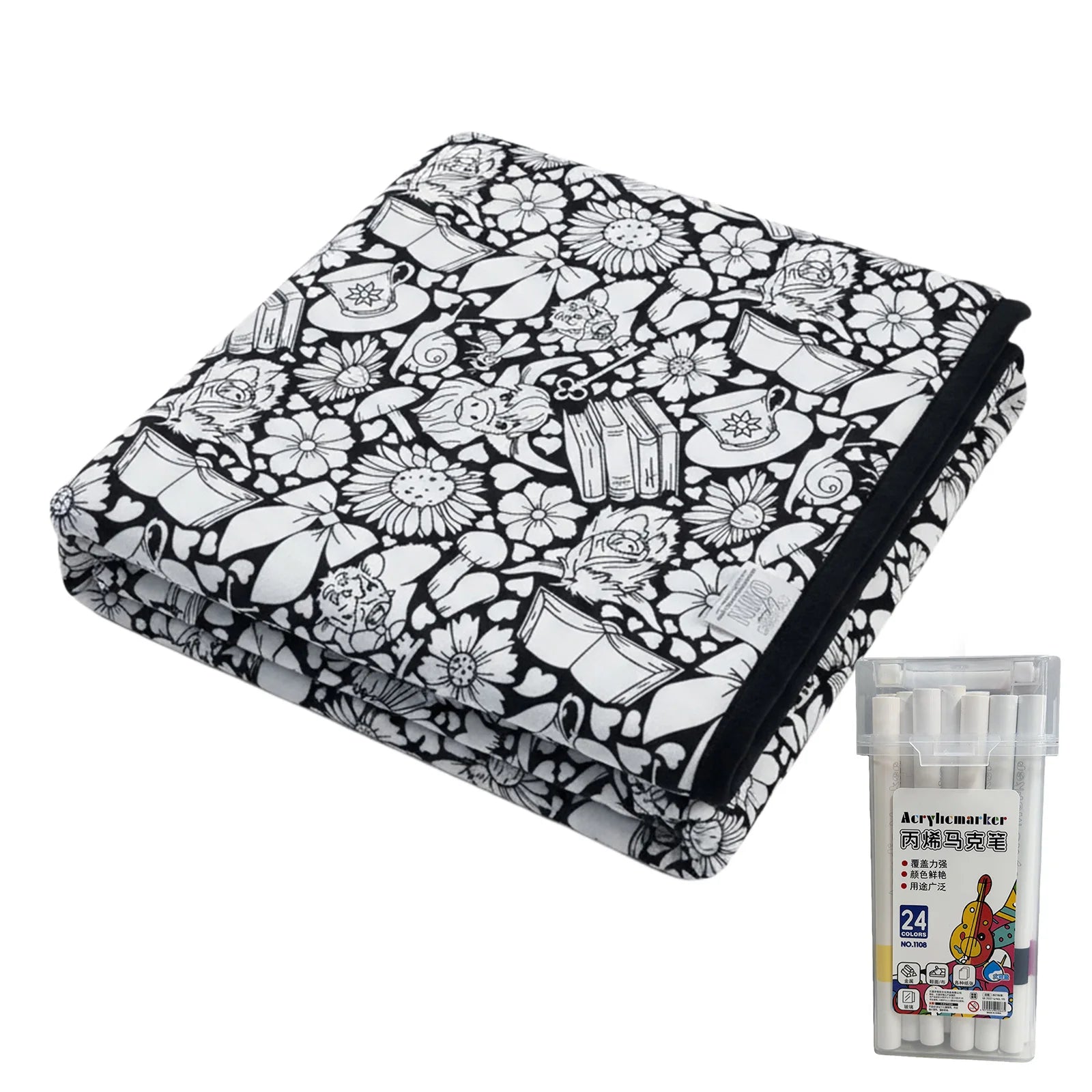 Kids Drawing Velvet Blanket