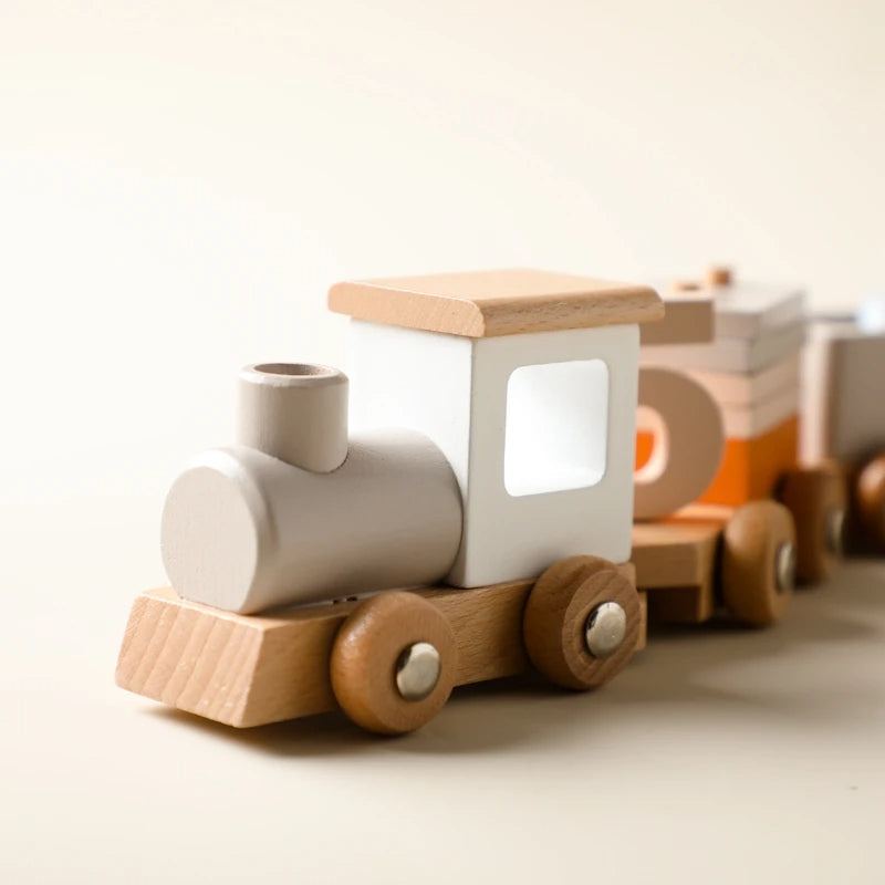 Wooden Birthday Train Educational Toy with Interchangeable Numbers for 1-3 Year Olds – Learning and Decorative Piece 5