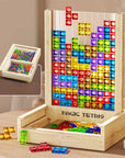 Wooden Tetris Game for Kids and Families – Eco-Friendly Wooden Board Game for Skill Development and Creative Fun 2