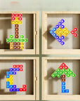 Wooden Tetris Game for Kids and Families – Eco-Friendly Wooden Board Game for Skill Development and Creative Fun 3