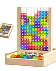 Wooden Tetris Game for Kids and Families – Eco-Friendly Wooden Board Game for Skill Development and Creative Fun 4
