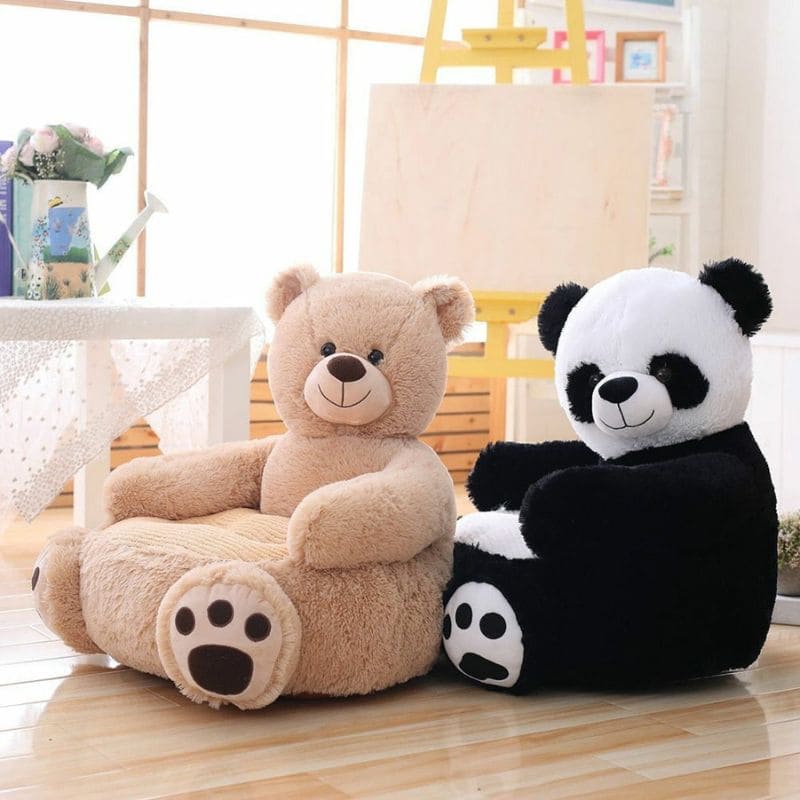 Baby Animal Armchair for Kids – Soft Plush Bear and Panda Designs, Cozy Seating for Ages 6 Months to 4 Years 7