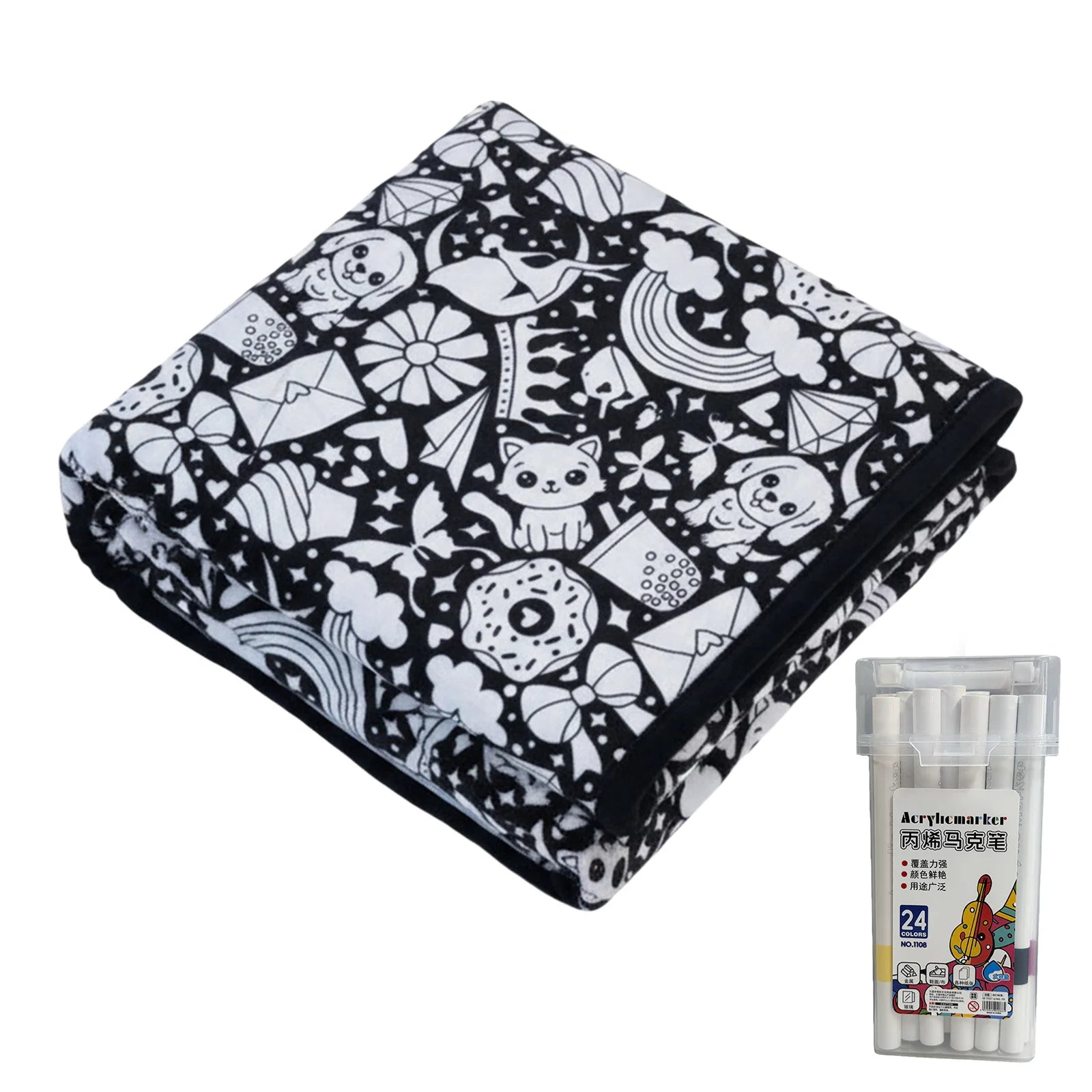 Kids Drawing Velvet Blanket Envires Baby