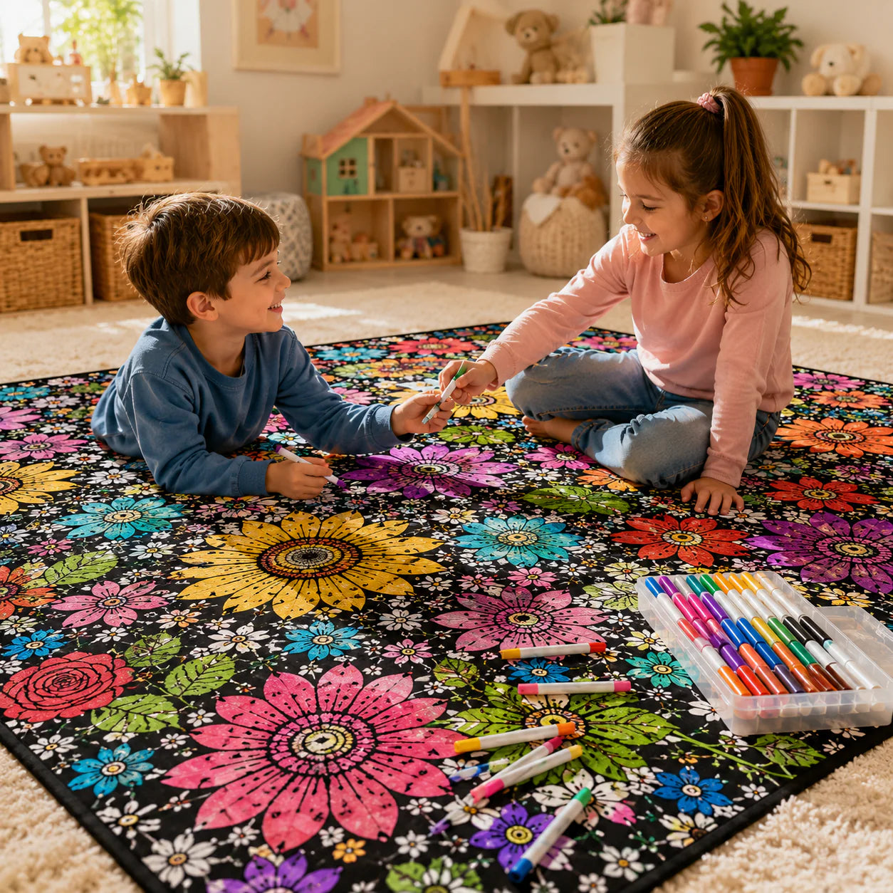 Kids Drawing Velvet Blanket Envires Baby