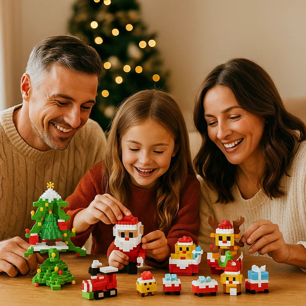 Creative Building Block Christmas Figures – Festive DIY Holiday Decorations for Family Fun and Bonding 0