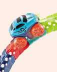 Flexible Race Track Set for Toddlers with LED Car – Customizable Track Pieces for Creative Play, Ages 3 and Up 3