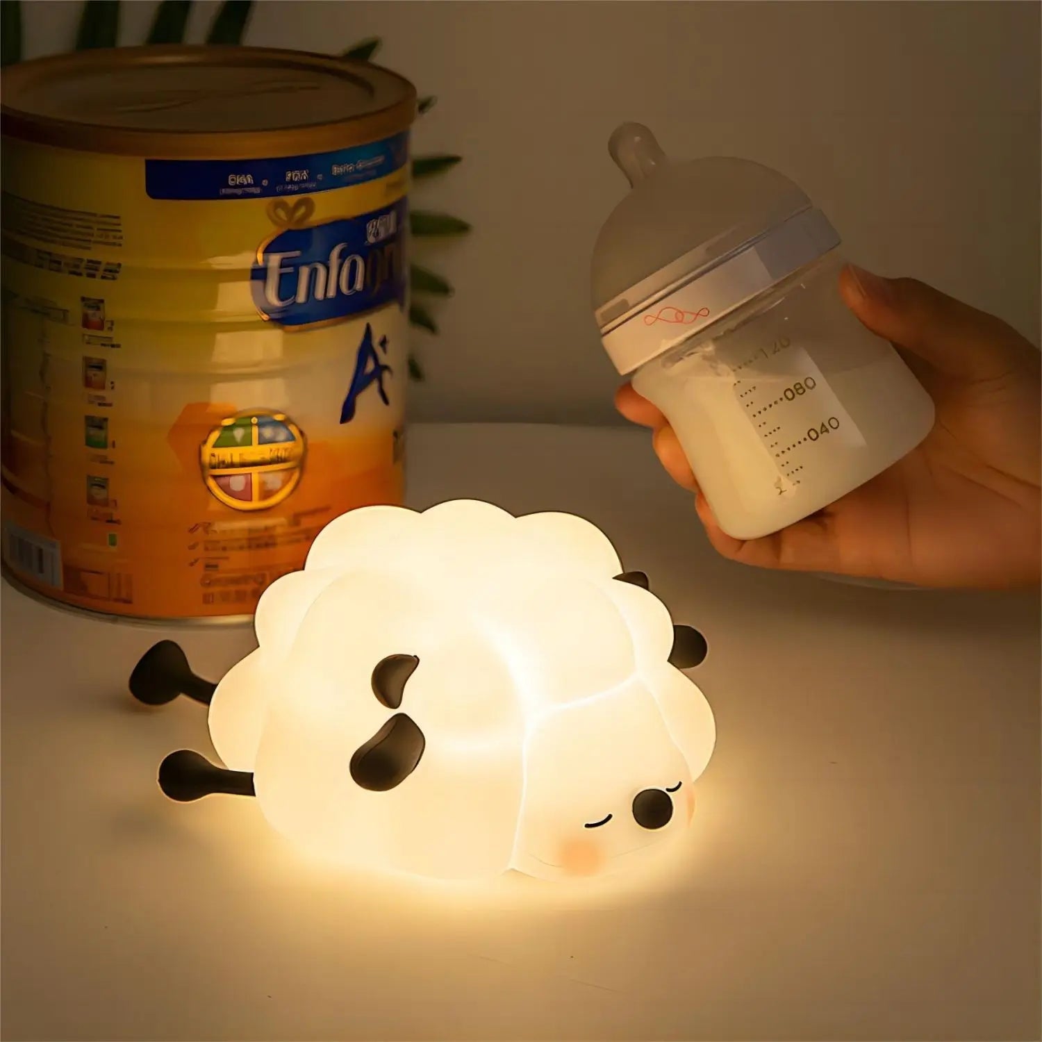 Portable Sheep Night Light – Soft LED Glow, Adjustable Brightness, USB Rechargeable, Child-Safe Design for Peaceful Sleep 3