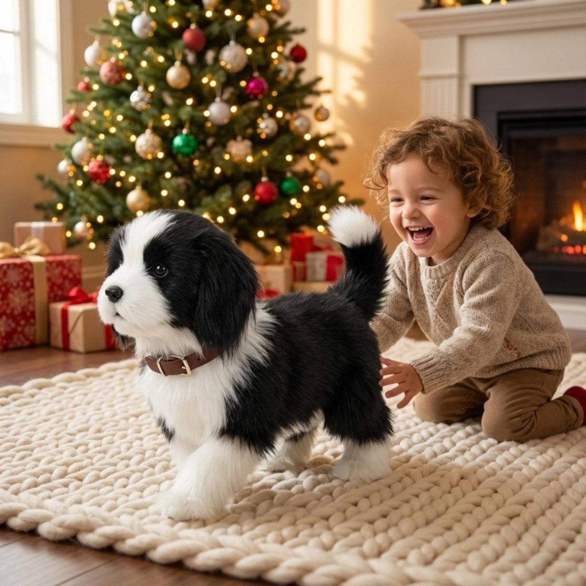 Robot Dog Envires Baby