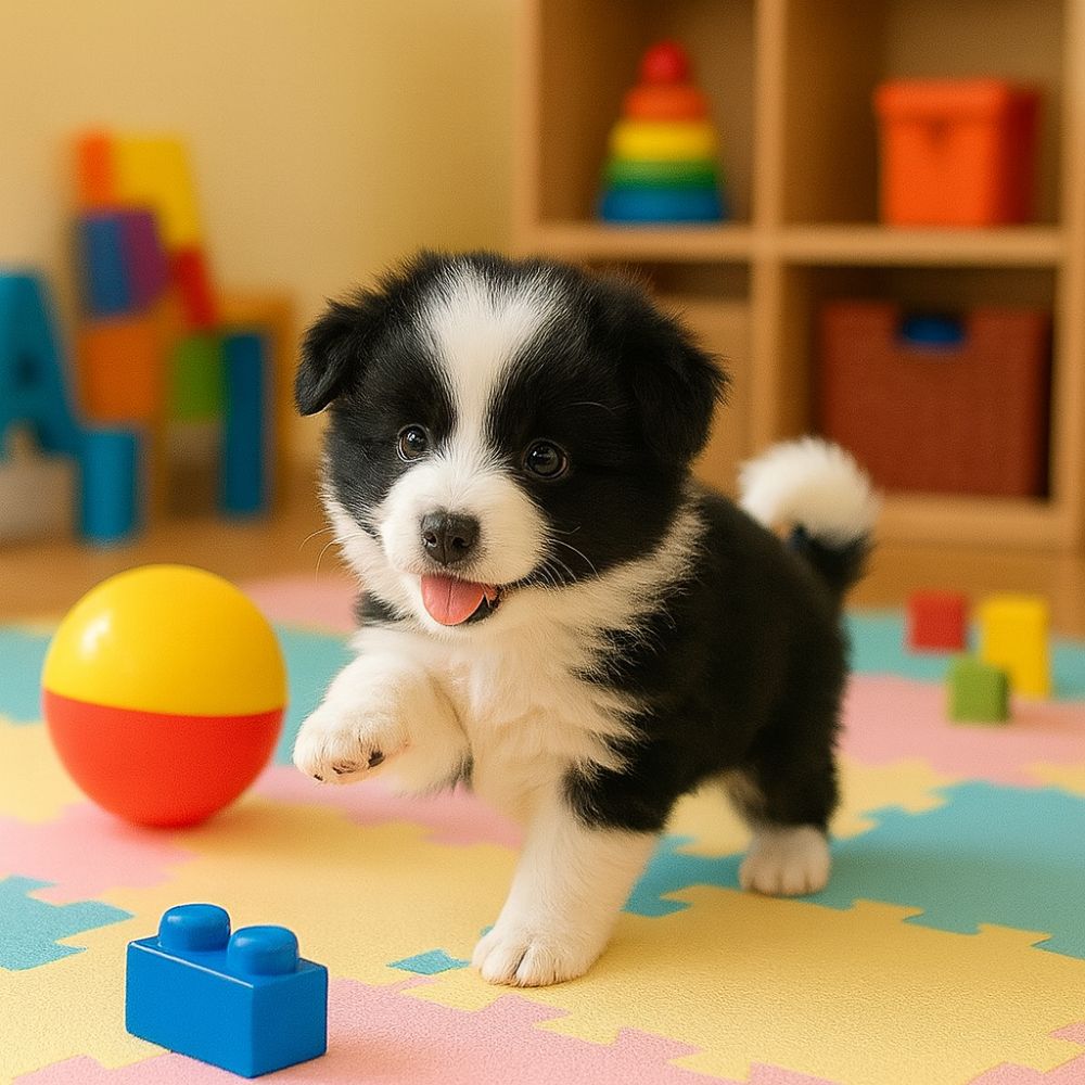 Robot Dog Envires Baby