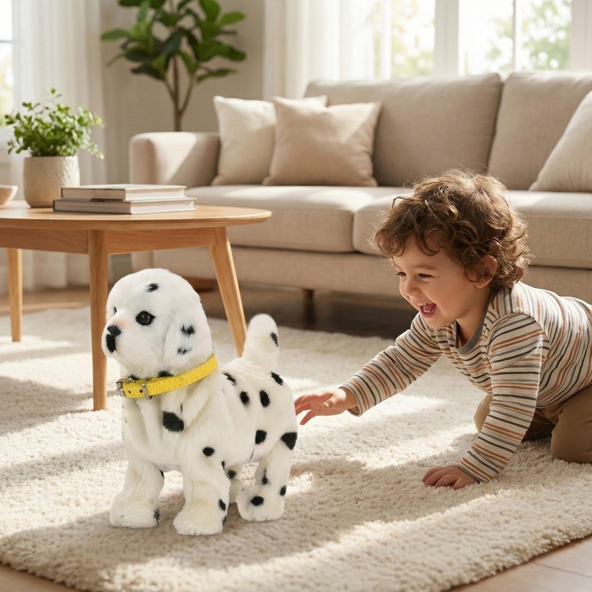 Robot Dog Envires Baby