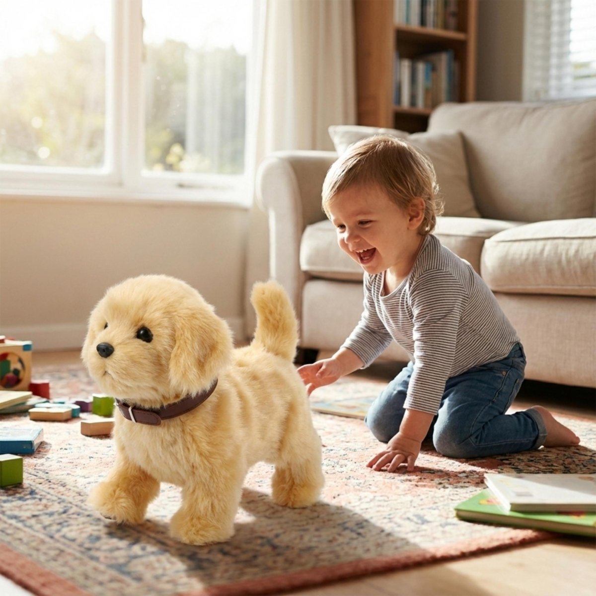 Robot Dog Envires Baby