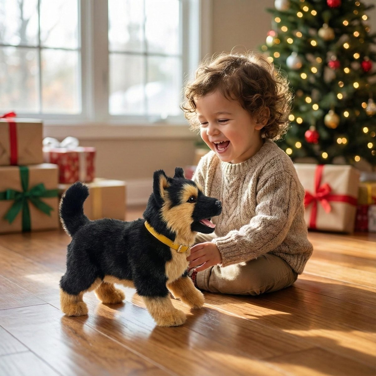 Robot Dog Envires Baby