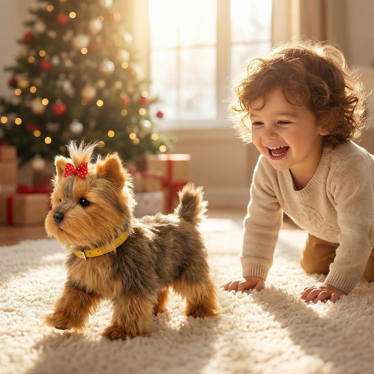 Robot Dog Envires Baby