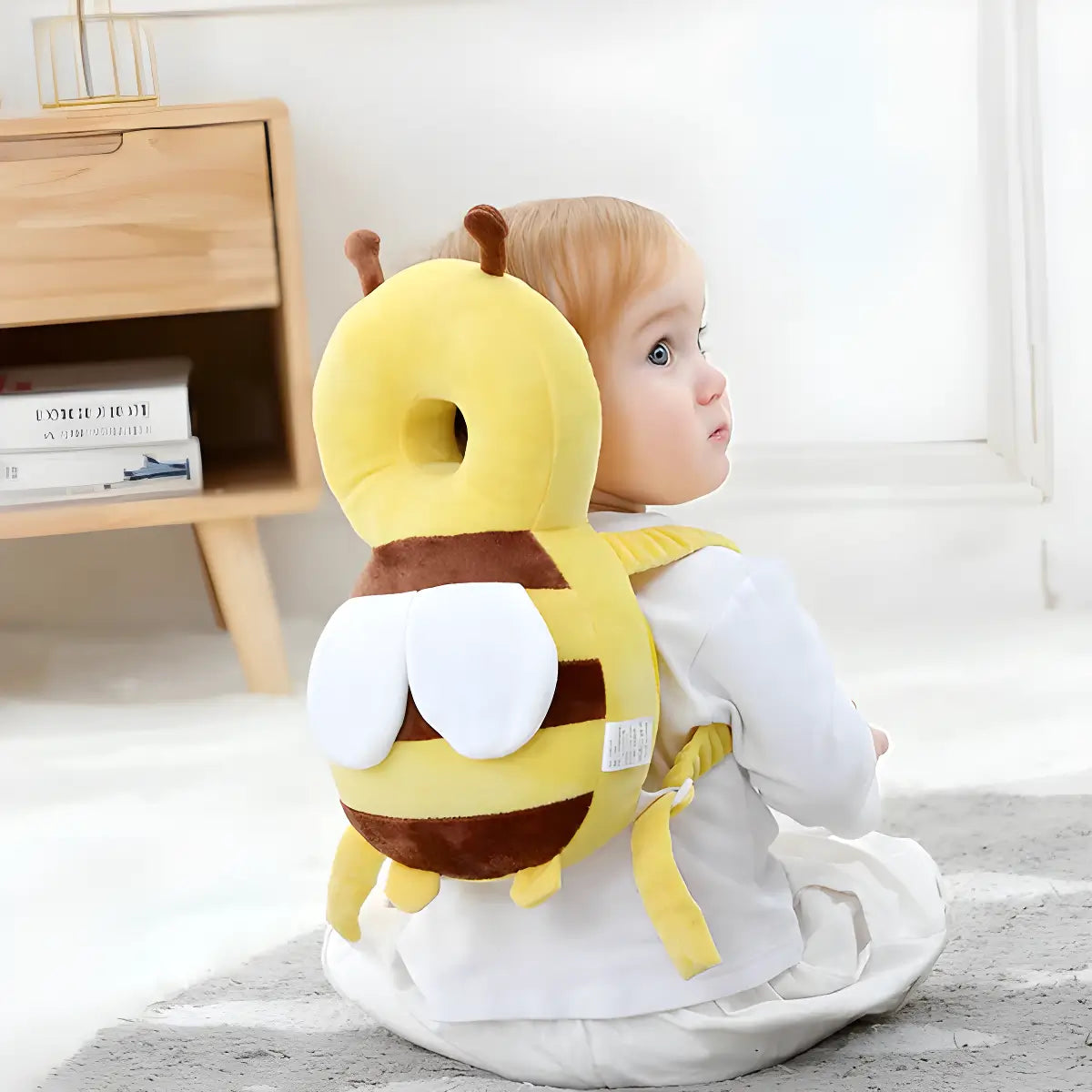 Soft Baby Head Protector with Adjustable Straps – Breathable Cotton Safety Shield for Fall Protection and Comfortable Fit 3