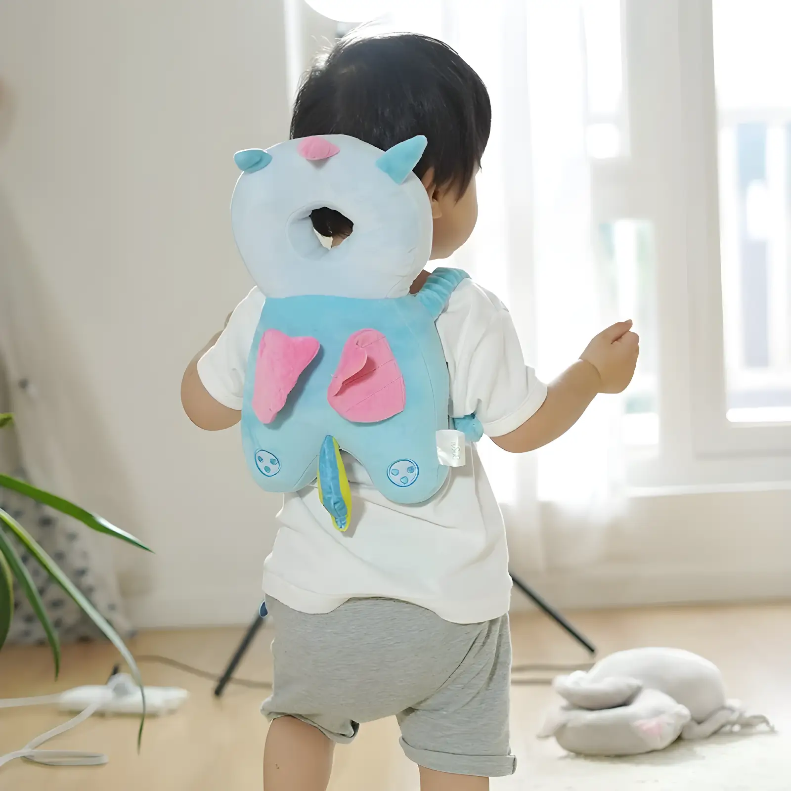 Soft Baby Head Protector with Adjustable Straps – Breathable Cotton Safety Shield for Fall Protection and Comfortable Fit 5